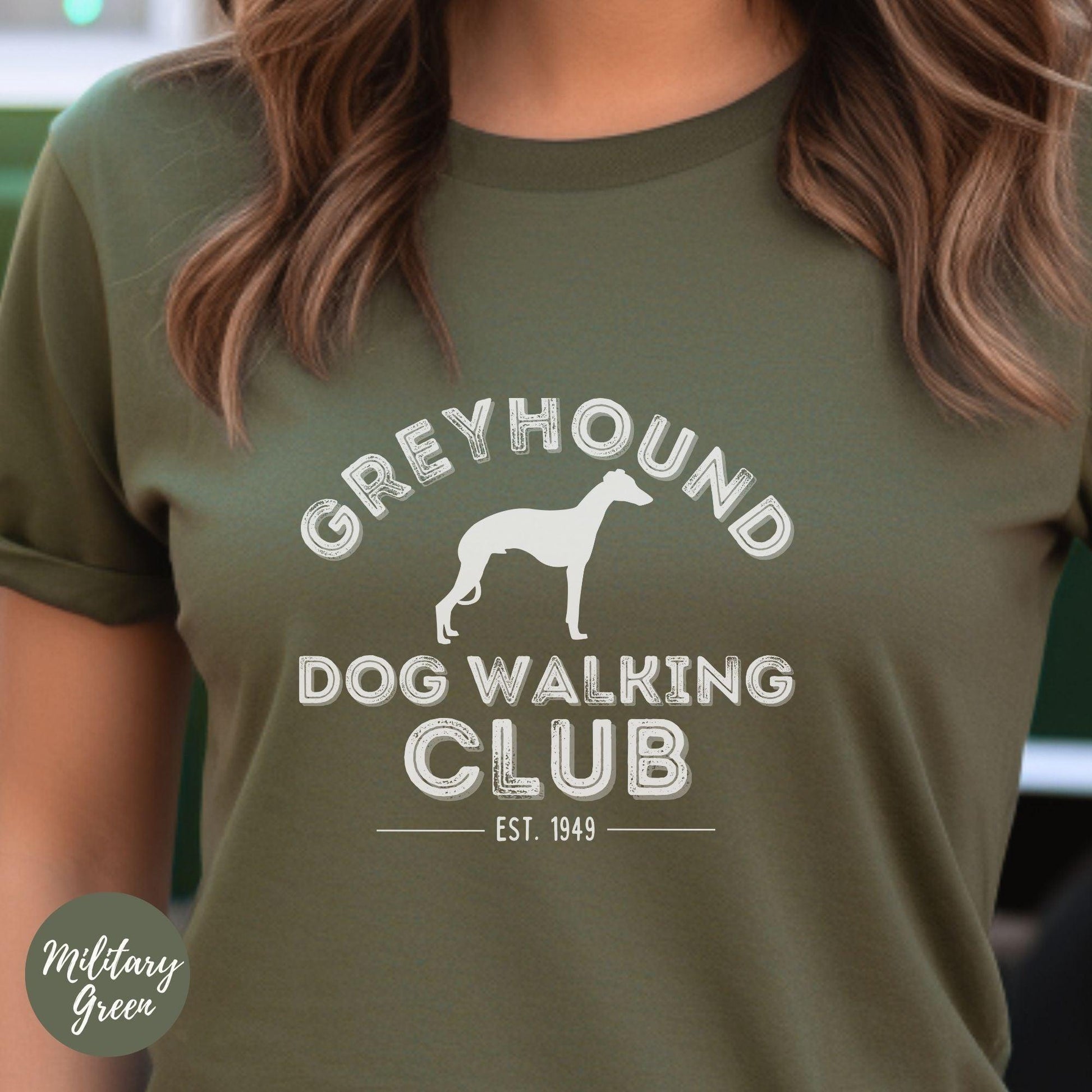 Greyhound Dog Walking Club Tshirt - Happy Greys