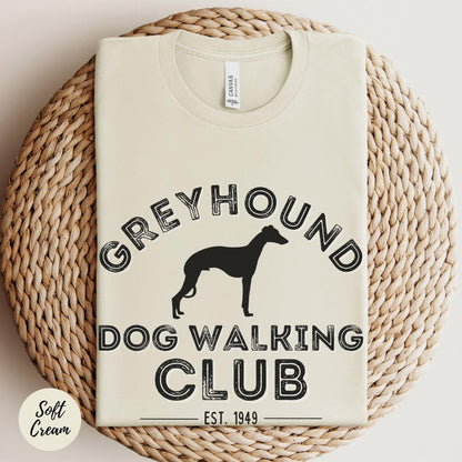 Greyhound Dog Walking Club Tshirt - Happy Greys