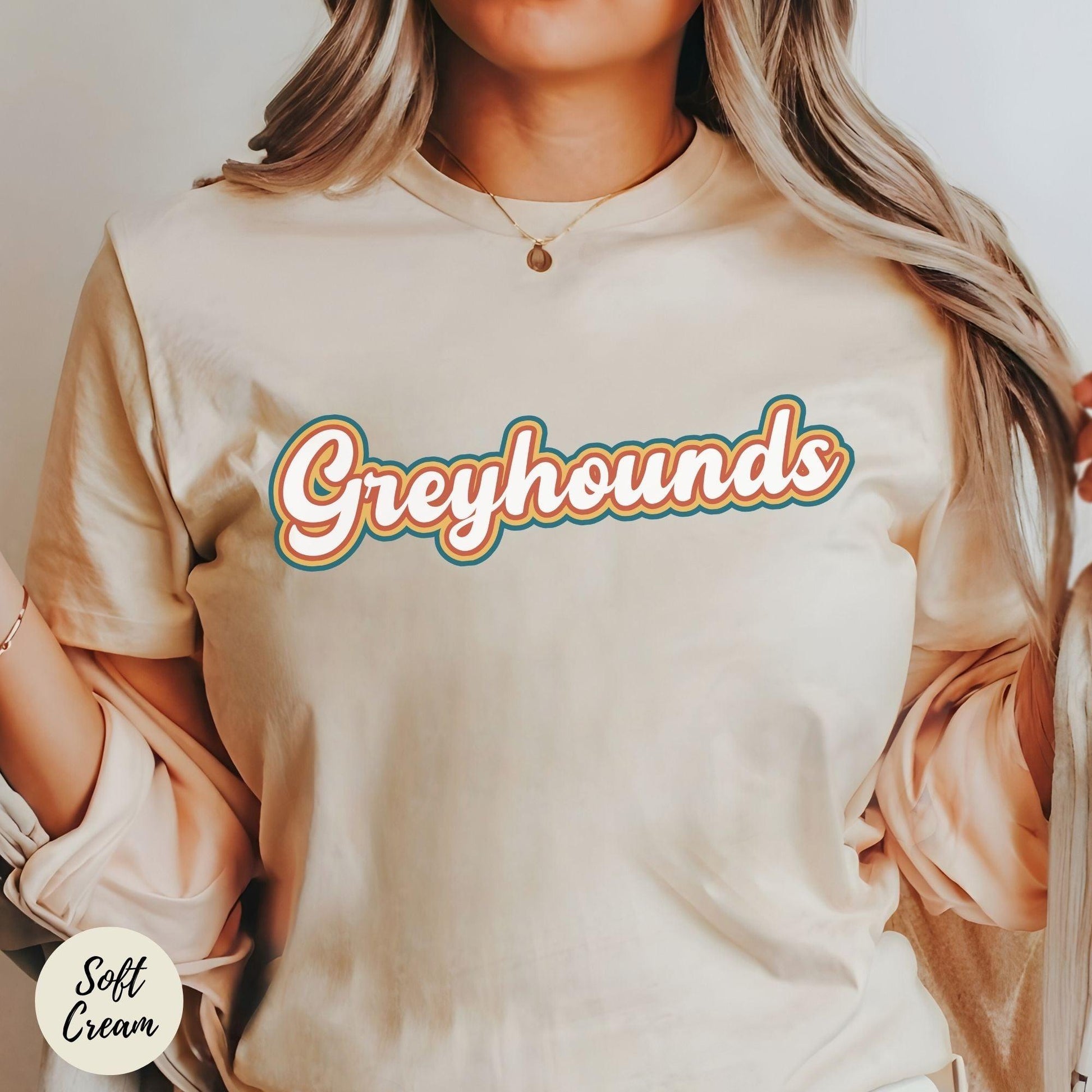 Retro Greyhound Tshirt - Happy Greys