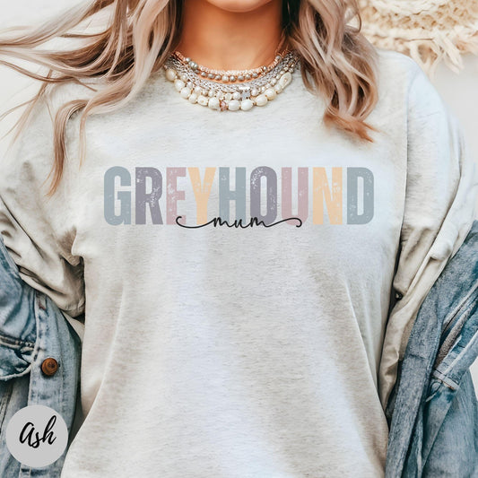 greyhound mum tshirt
