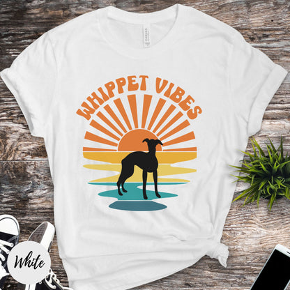 Retro Whippet Sunset Tshirt