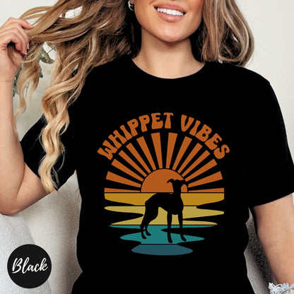 Retro Whippet Sunset Tshirt