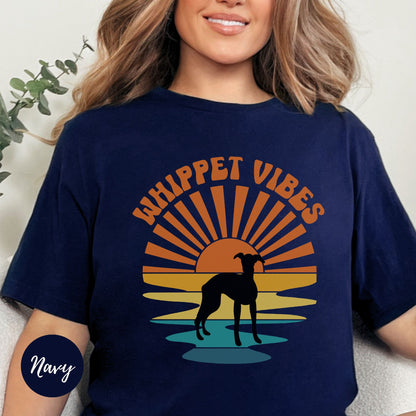 Retro Whippet Sunset Tshirt